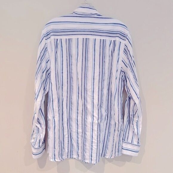 Tommy Bahama Jeans Men's Long Sleeve Cotton Button Down Striped Size Medium - Picture 6 of 6